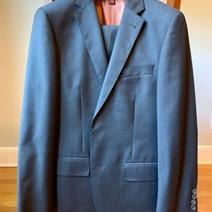 Baroni Prive Two-Piece Dark Charcoal Slim Fit Suit